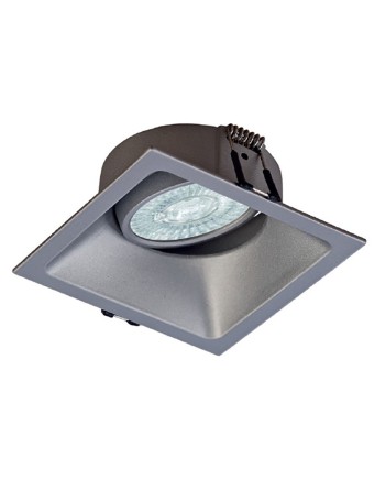 COMFORT GU10 * EMPOTRABLE CUADRADO PLATA